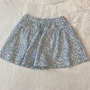 Zara blue floral skirt